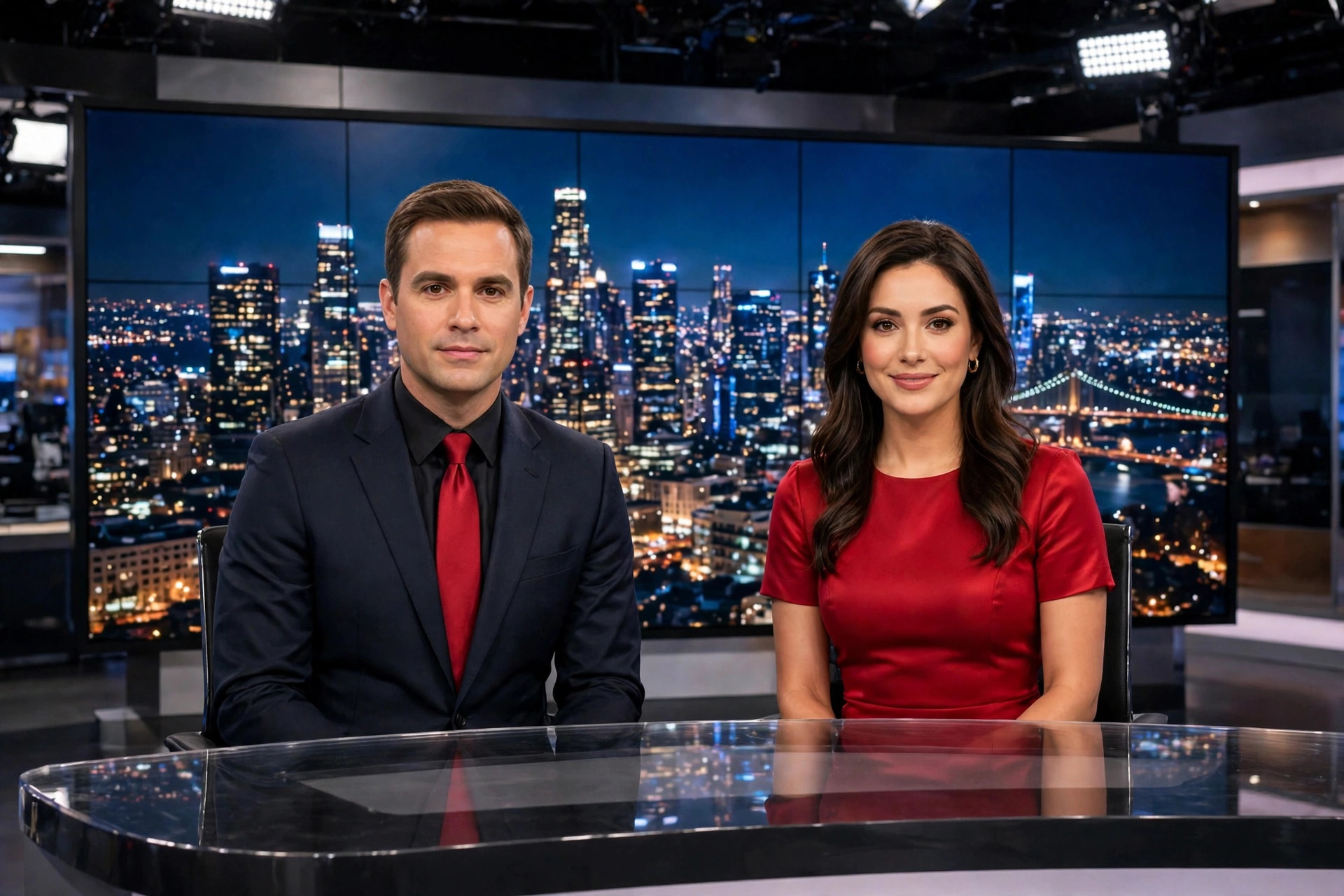 T.W.A. News at 6 anchors